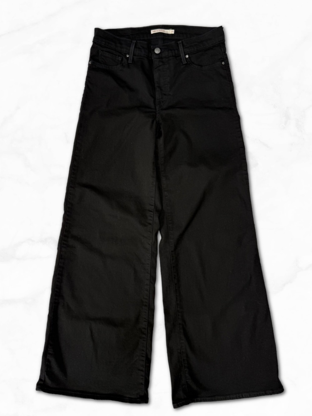 Levi's 318 Shaping Wide Leg Jeans - Black W29 L32